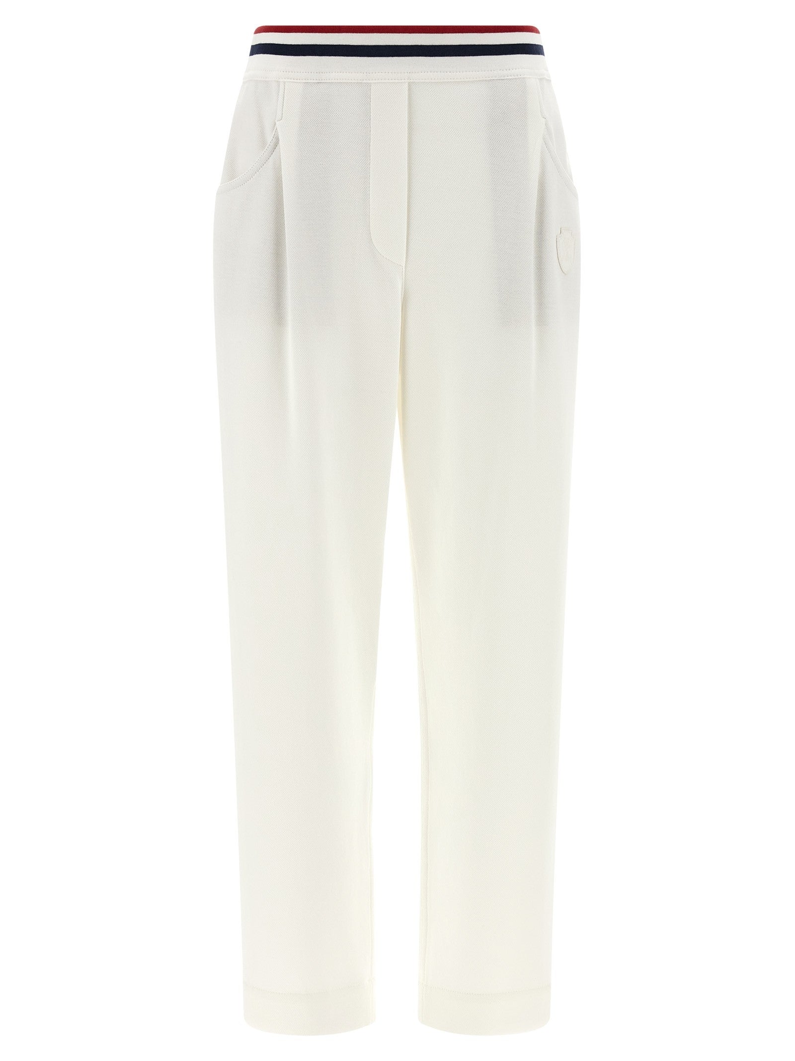 Brunello Cucinelli Heraldic Coat of Arms Joggers White
