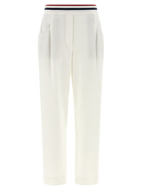 Brunello Cucinelli Heraldic Coat of Arms Joggers White