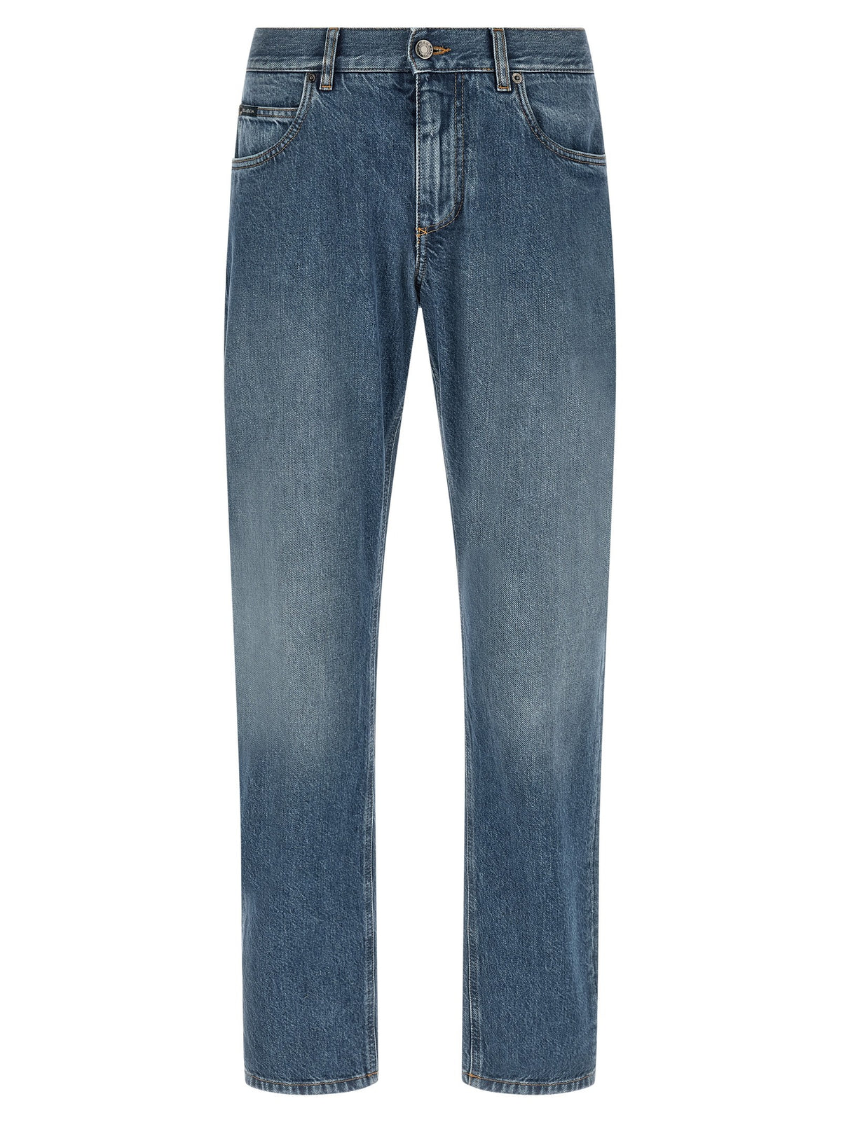 Dolce &amp; Gabbana Heraldic Embroidery Jeans Blue
