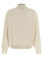 Brunello Cucinelli Heraldic Embroidery Sweater Beige