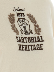 Brunello Cucinelli Heraldic Embroidery Sweater Beige
