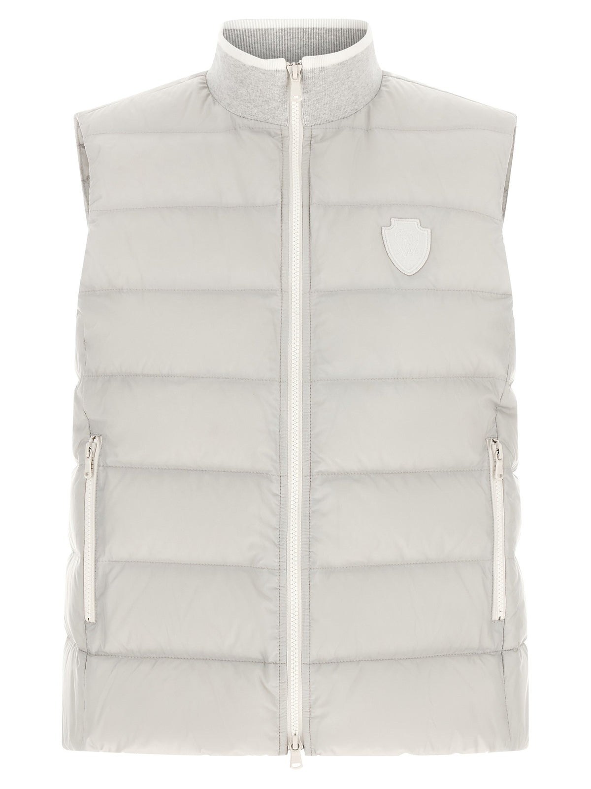 Brunello Cucinelli Heraldic Patch Vest Grey