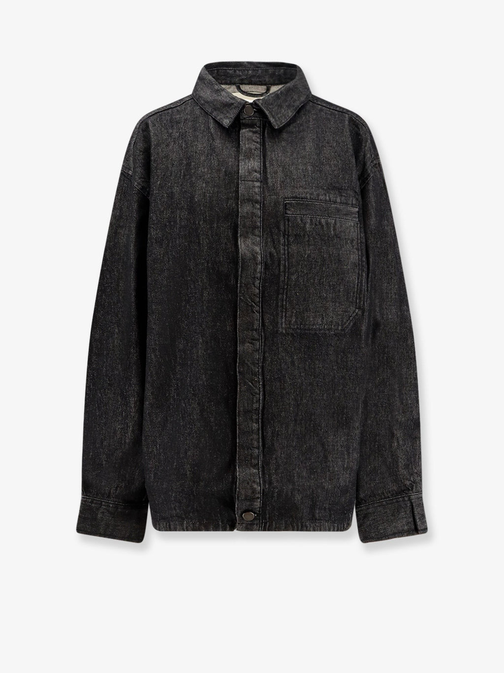 Entire Studios Women's Herculean Black Denim Shirt Jacket Black