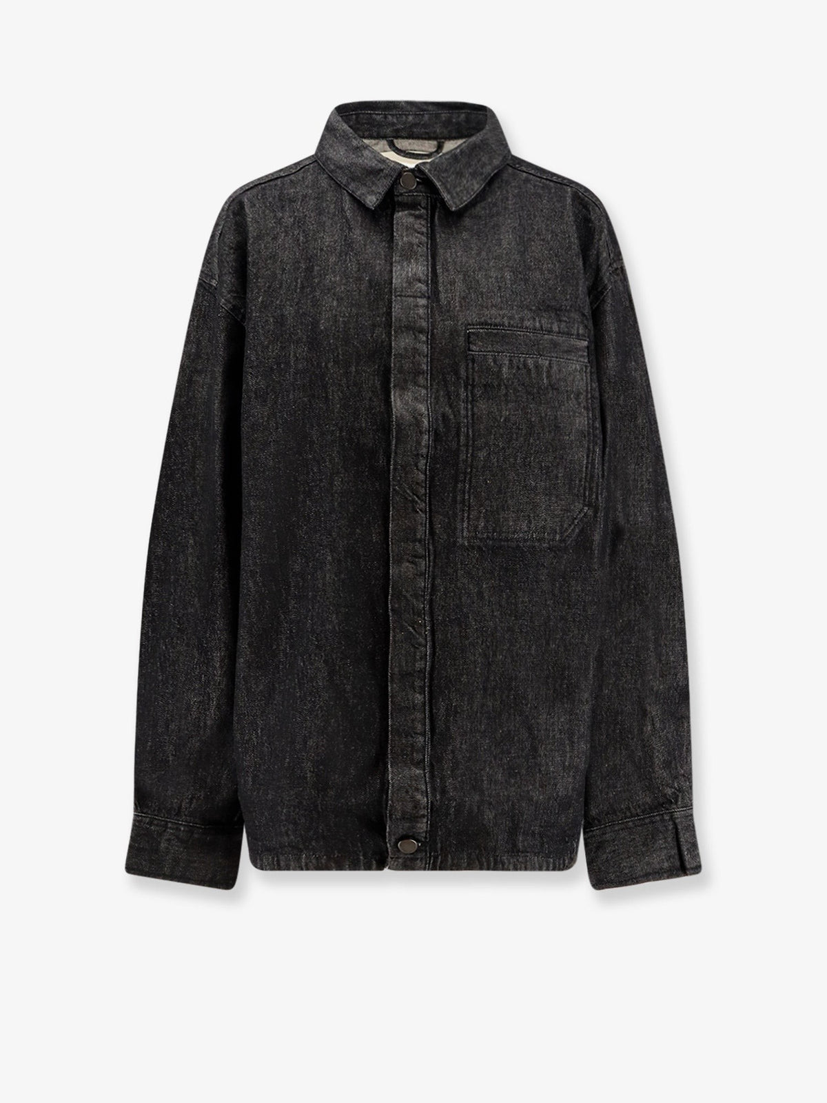 Entire Studios Women's Herculean Black Denim Shirt Jacket Black