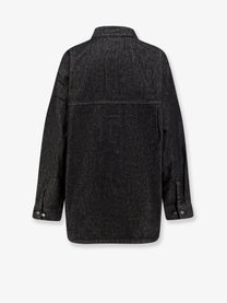 Entire Studios Women's Herculean Black Denim Shirt Jacket Black