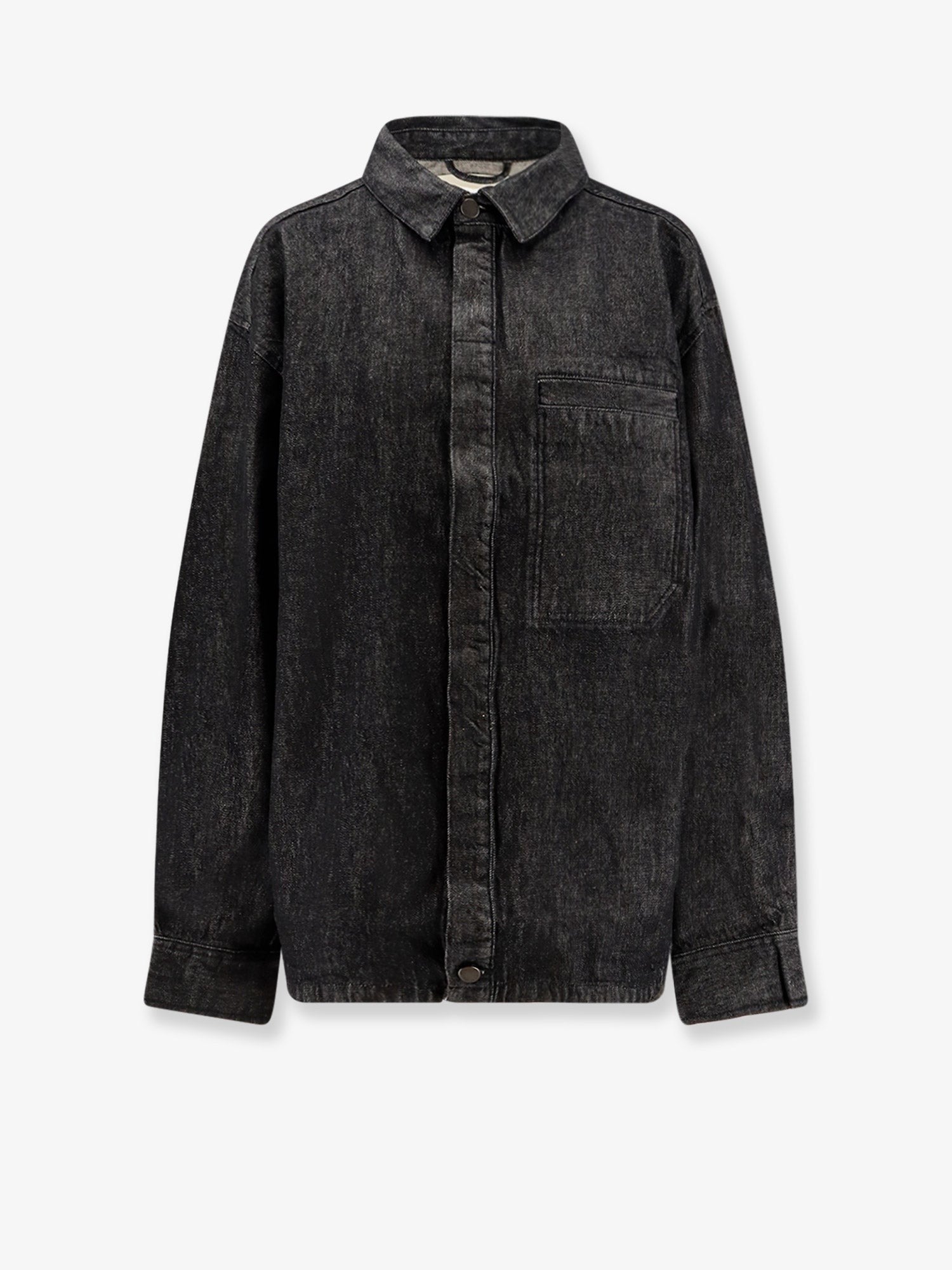 Entire Studios Women's Herculean Black Denim Shirt Jacket Black