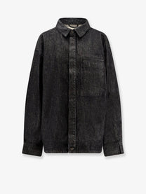 Entire Studios Women's Herculean Black Denim Shirt Jacket Black