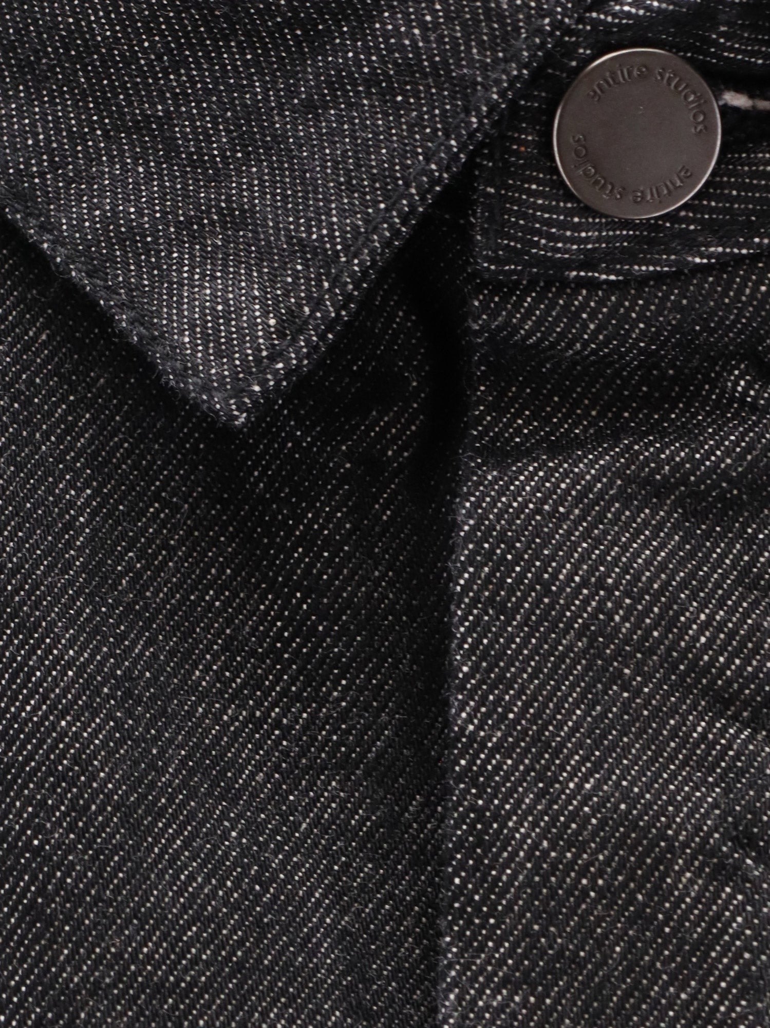 Entire Studios Women's Herculean Black Denim Shirt Jacket Black