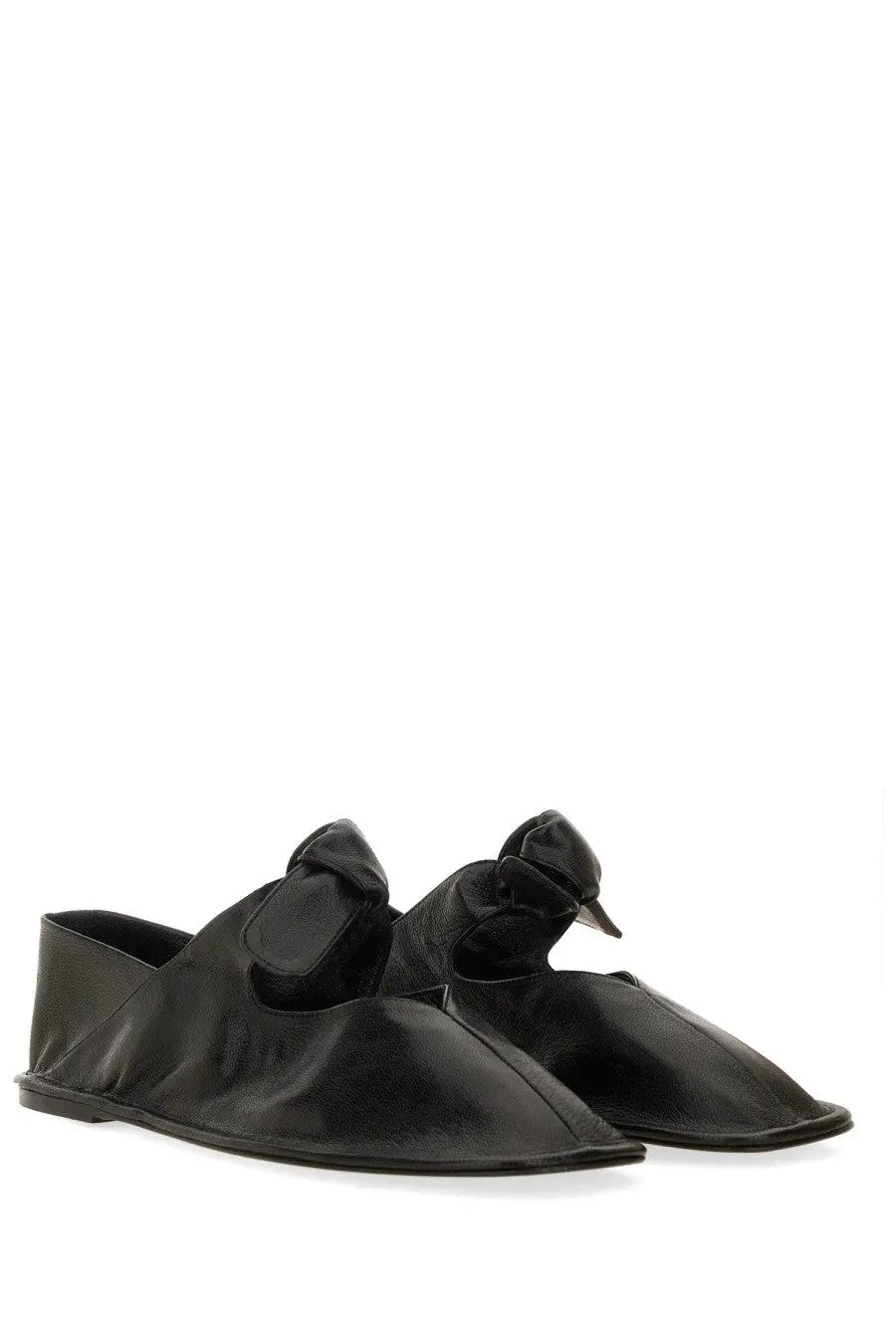 Hereu Women's Leather Ballet Flats Black, view 2