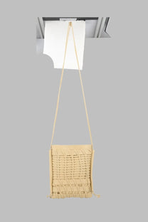 Hereu women’s borsa tracolla trena in pelle white beige woven leather crossbody bag with rectangular shape and adjustable strap