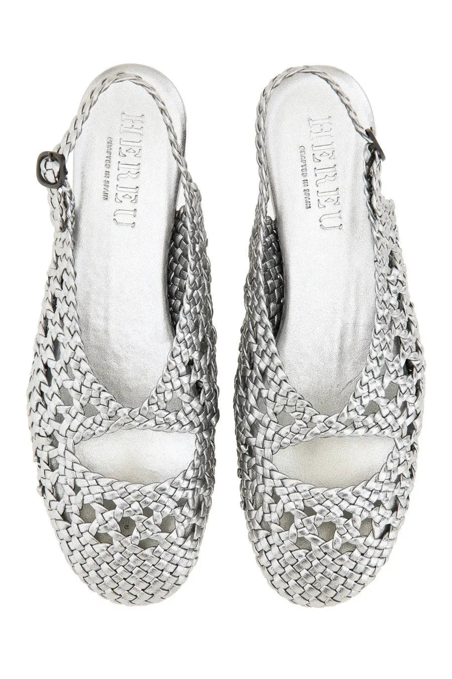Hereu Women's Slingback Sandal Empuria Metallic Silver, view 6
