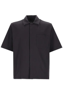 Herno men’s blue camicia con taschino button-up shirt with collar and chest pocket in lightweight fabric