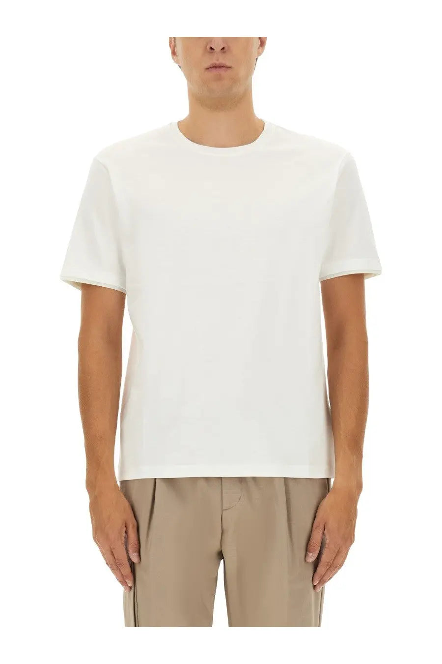 Herno men’s white crew neck cotton t-shirt made from soft breathable fabric for casual wear
