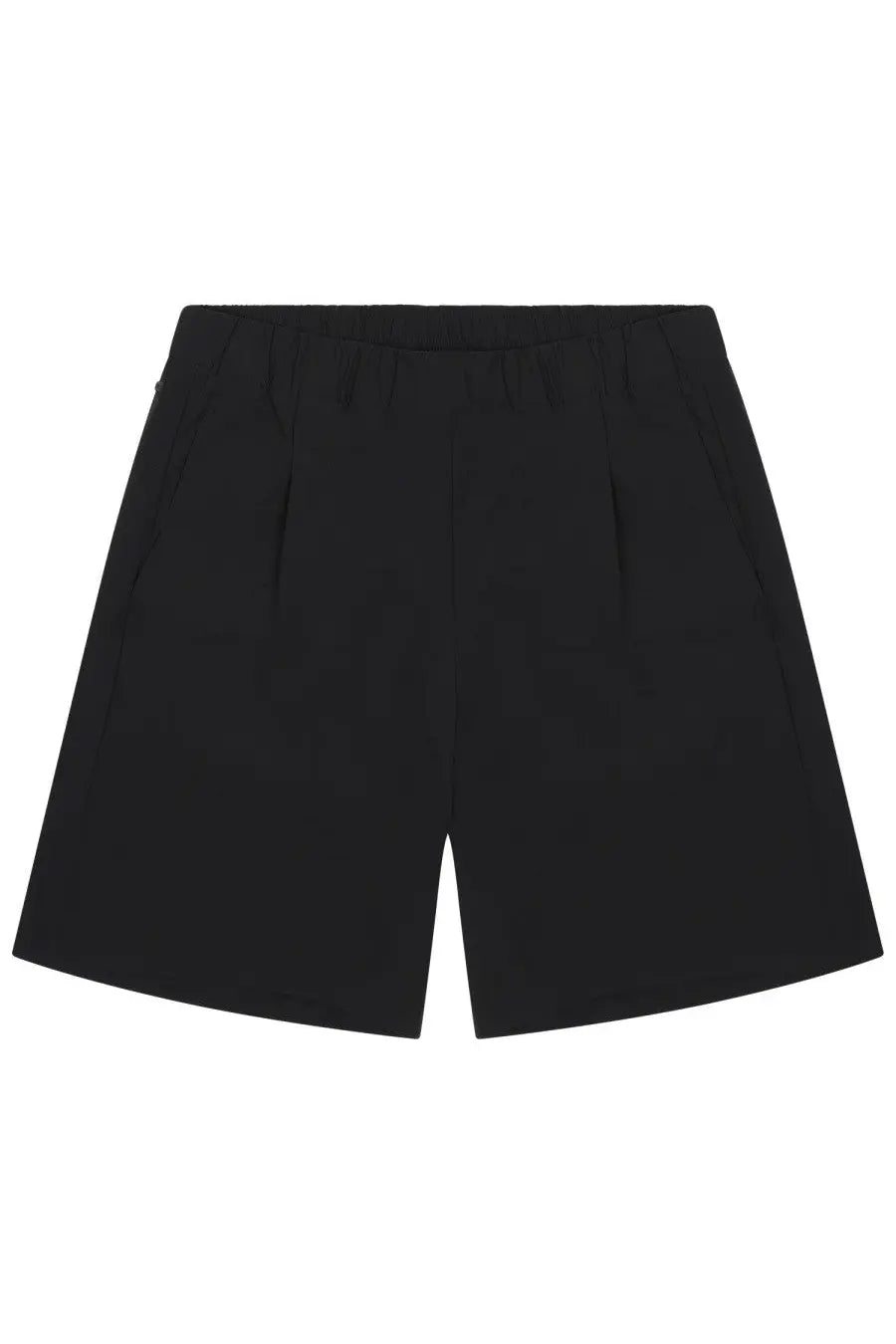 Herno men’s master shorts black sleek pleated design with elastic waistband for comfortable wear