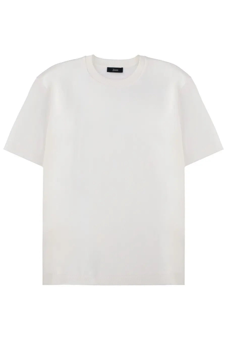 Herno men’s regular fit white cotton t-shirt with a classic crew neck and short sleeves in minimalist style