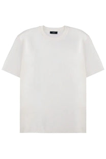 Herno men’s regular fit white cotton t-shirt with a classic crew neck and short sleeves in minimalist style