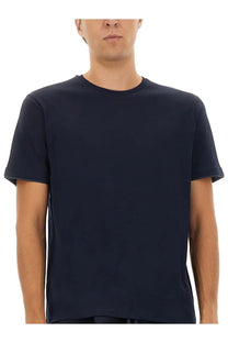 Navy blue crew neck cotton t-shirt for men by herno perfect for casual wear