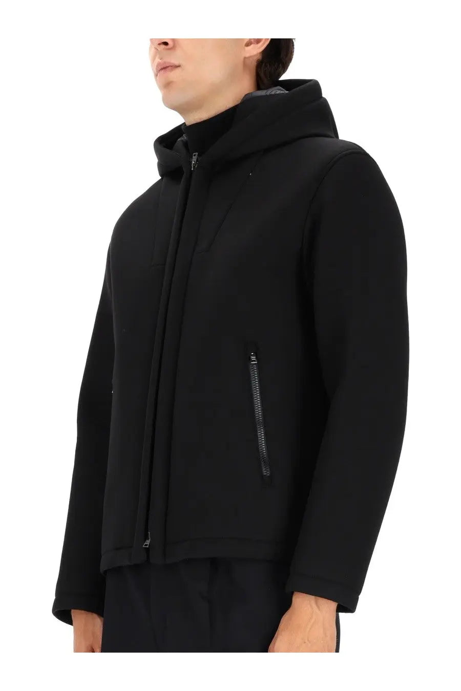 Herno Men's Three Layer Water Repellent Jacket Black, view 4
