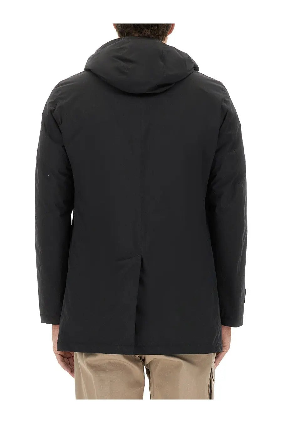 Herno Men's Two Layer Windstopper Long Parka Black, view 3