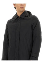 Herno Men's Two Layer Windstopper Long Parka Black, view 4