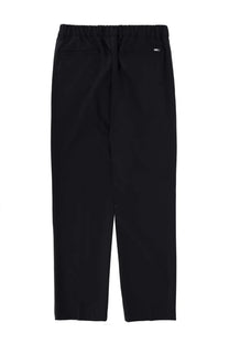 Herno men’s wool blend blue pants with black elastic waist, sleek straight-leg cut, and subtle stitching details