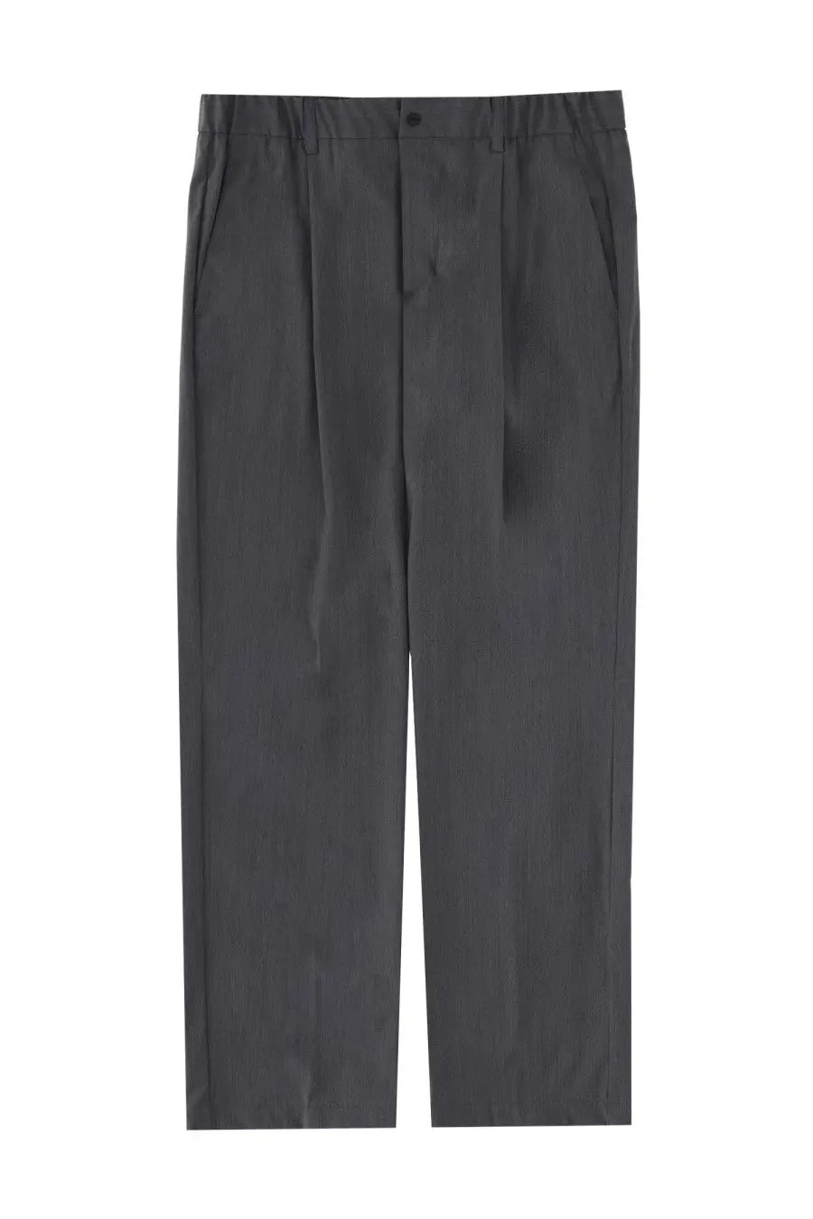 Dark gray pleated wool blend tailored pants for men by herno with a sleek minimalist design