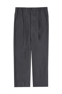 Dark gray pleated wool blend tailored pants for men by herno with a sleek minimalist design