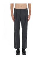 Herno Men's Wool Blend Tailored Pants Grey, view 4