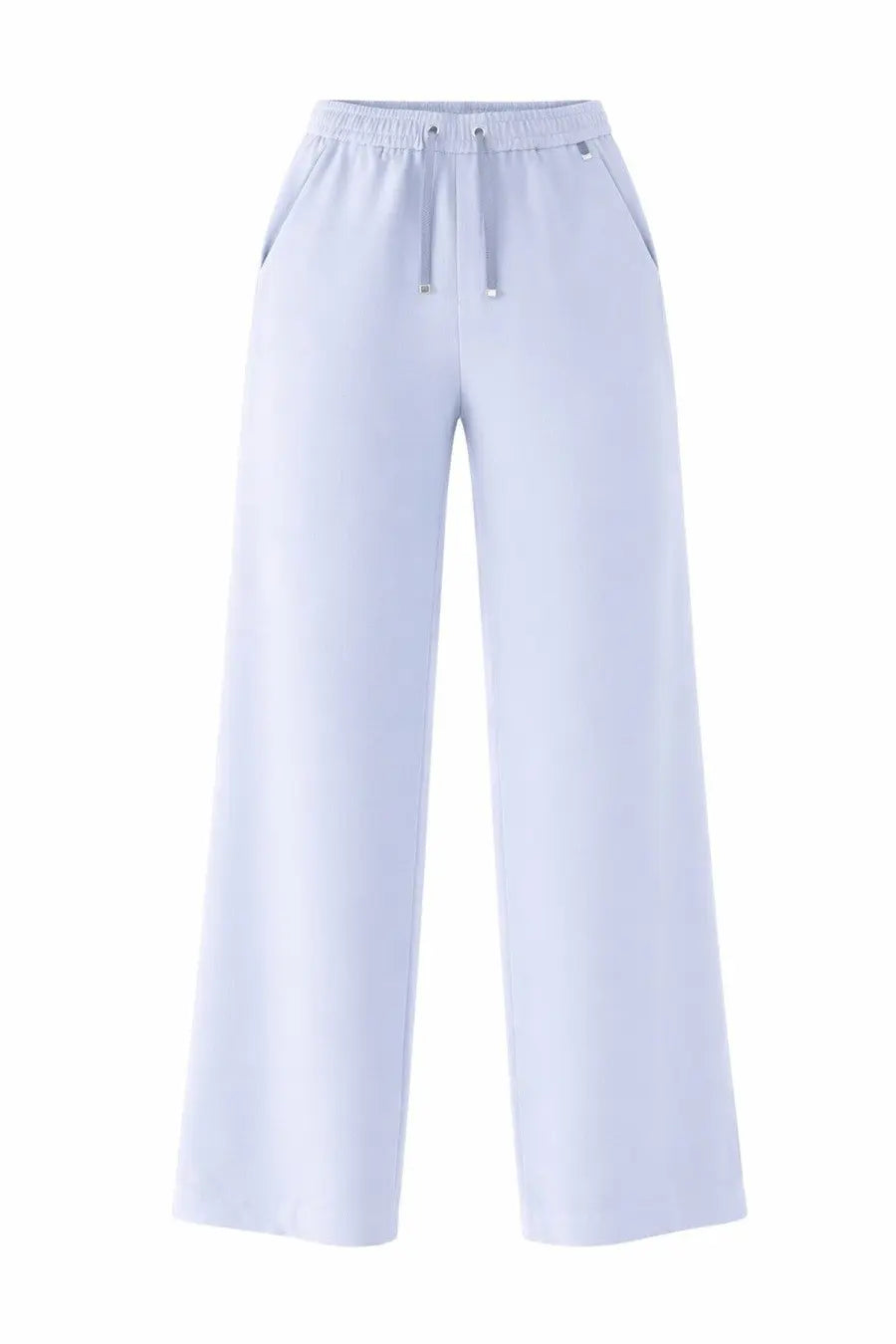 Light blue wide-leg jogger pants by herno with elastic waistband and drawstring for comfortable casual wear