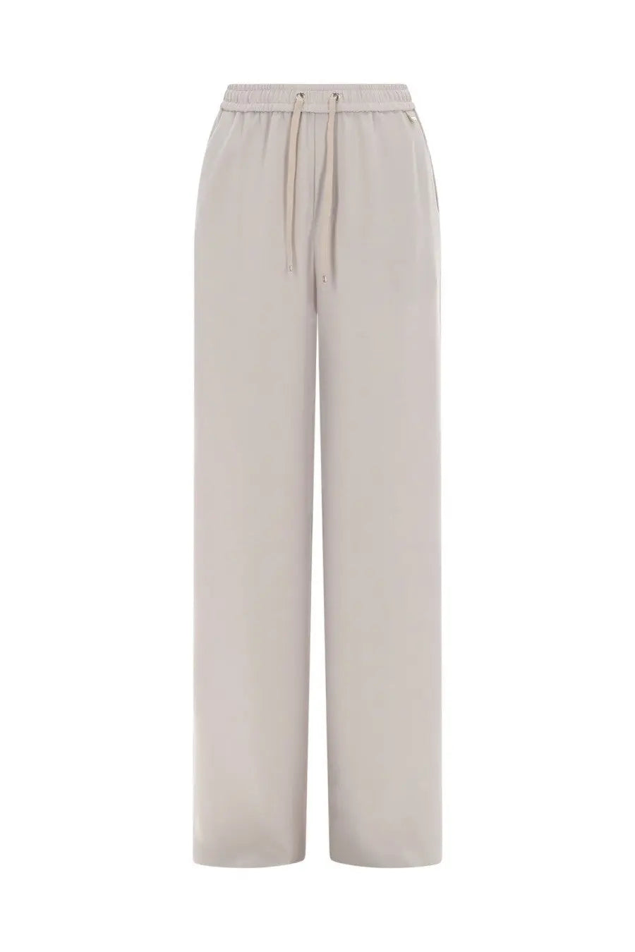 Beige wide-leg trousers with elastic waistband and drawstring from herno women jogger pants pink collection
