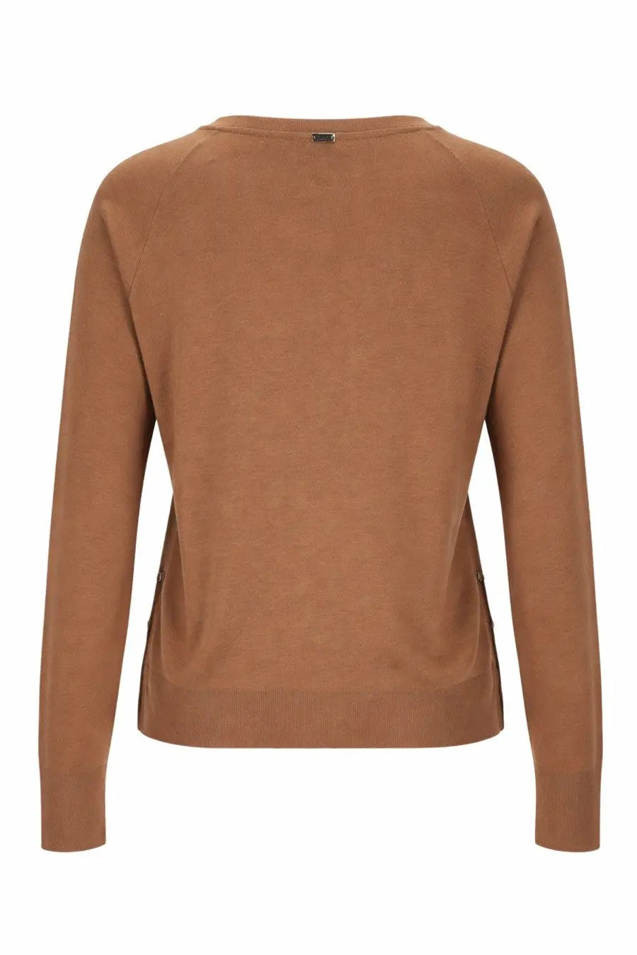 Herno Women's Sweater with Buttons Laterali Beige, view 2