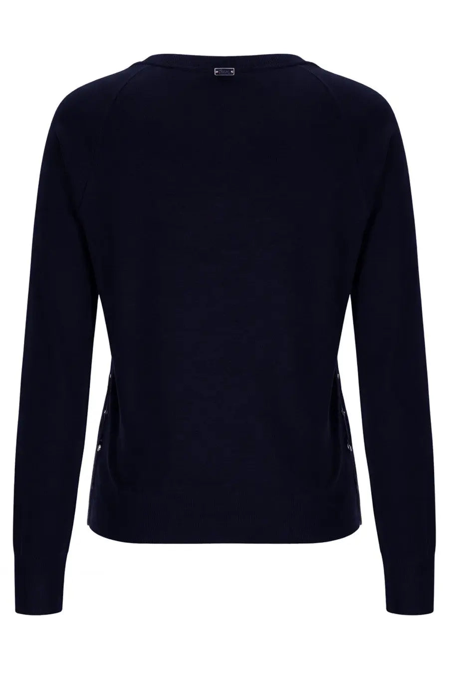 Herno Women's Sweater with Buttons Laterali Blue, view 2