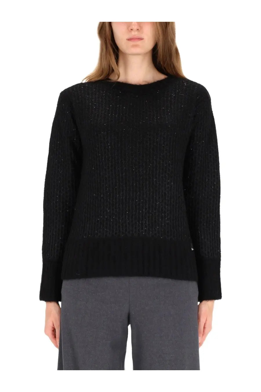 Herno Women's Metallic Effect Sequin Jersey Black