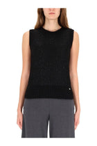 Herno Women's Metallic Effect Sequined Vest Black