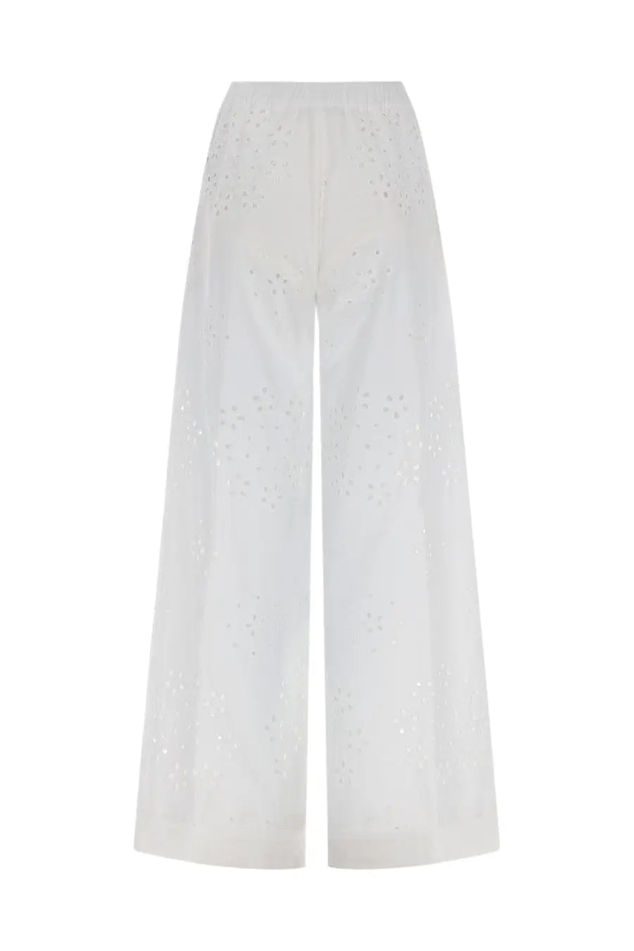 Herno Women's Perforated Trousers with Embroidered Sangallo White, view 2
