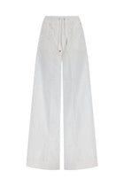 Herno Women's Perforated Trousers with Embroidered Sangallo White