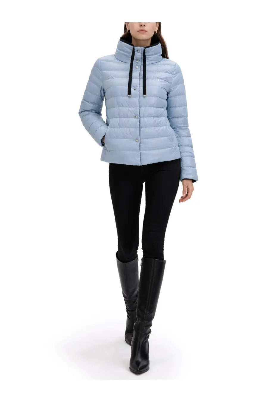 Herno Women's Reversible Down Jacket with Collar High Blue, view 2