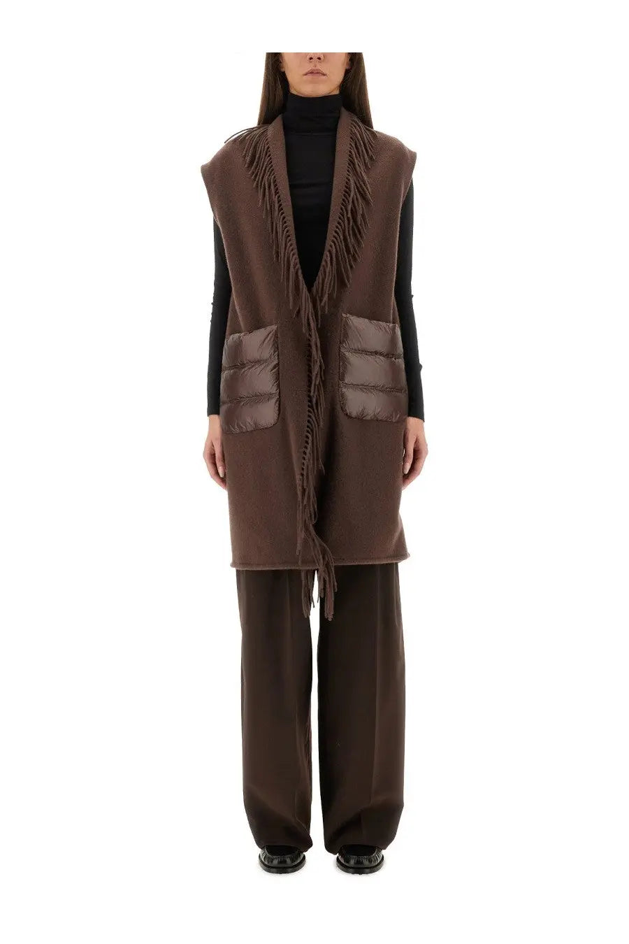 Herno Women's Resort Sleeve Made of Warmy and Ultralight Nylon Brown