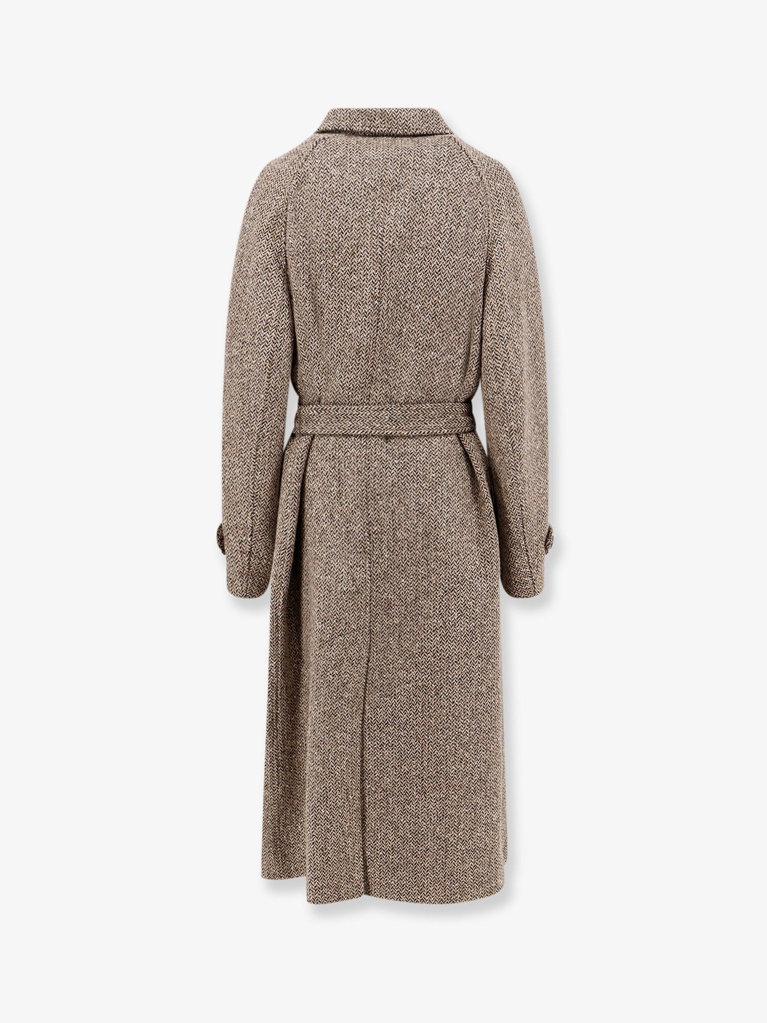 Brunello Cucinelli Women's Herringbone Coat Beige