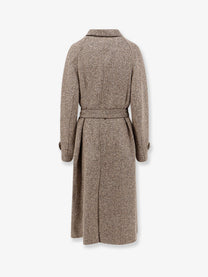 Brunello Cucinelli Women's Herringbone Coat Beige