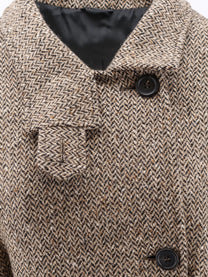 Brunello Cucinelli Women's Herringbone Coat Beige