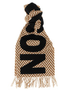 JW Anderson Herringbone Scarf Brown