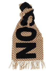 JW Anderson Herringbone Scarf Brown