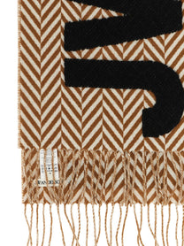 JW Anderson Herringbone Scarf Brown