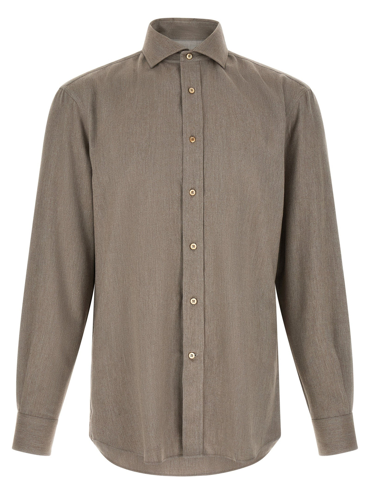 Brunello Cucinelli Herringbone Shirt Grey