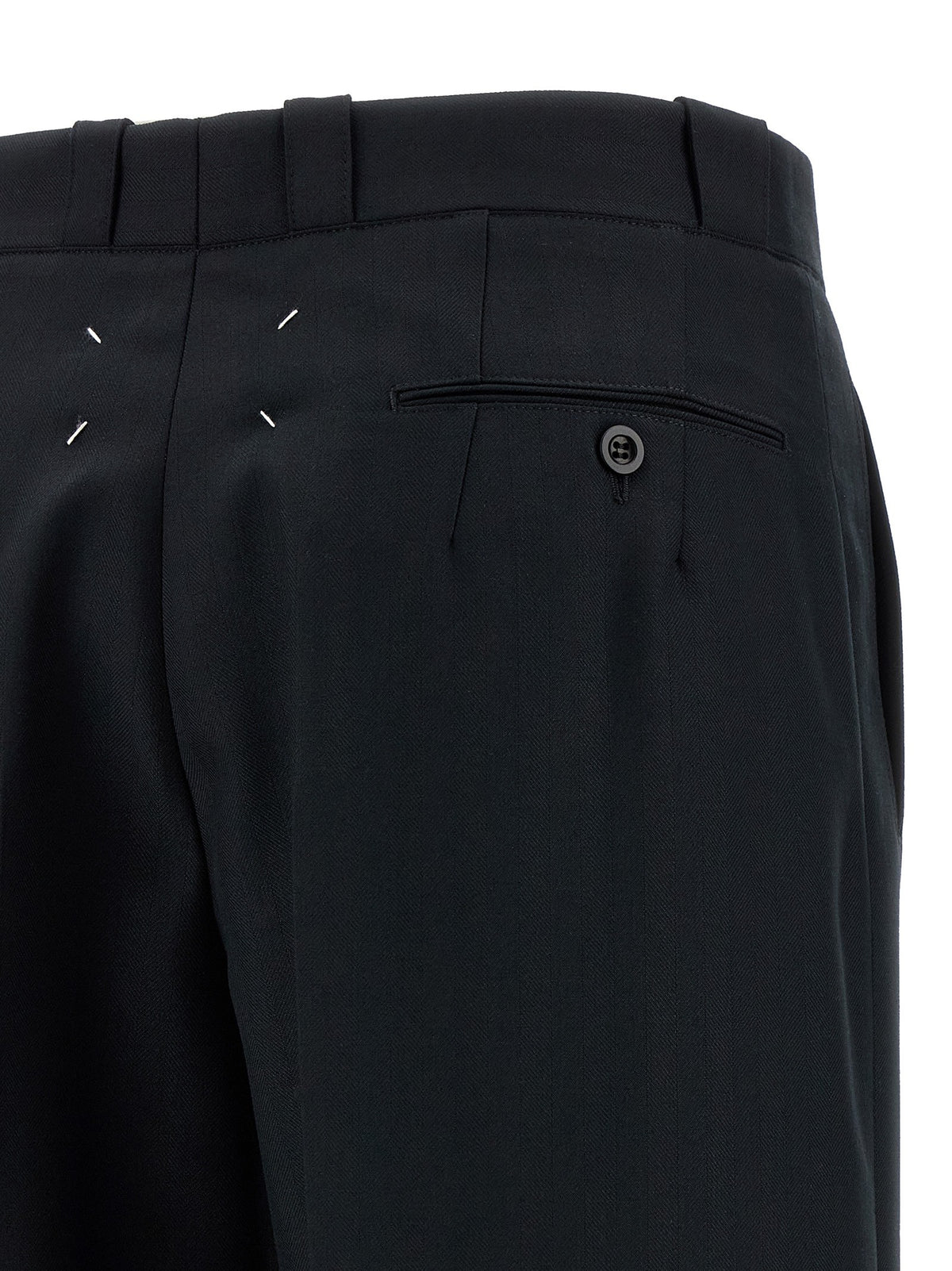 Maison Margiela Herringbone Trousers Black