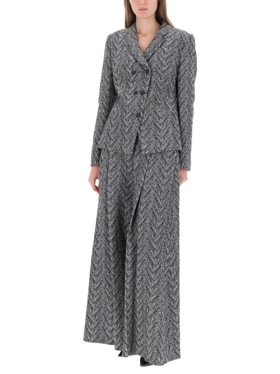 BOSS Women's Herringbone Tweed Blazer Grey