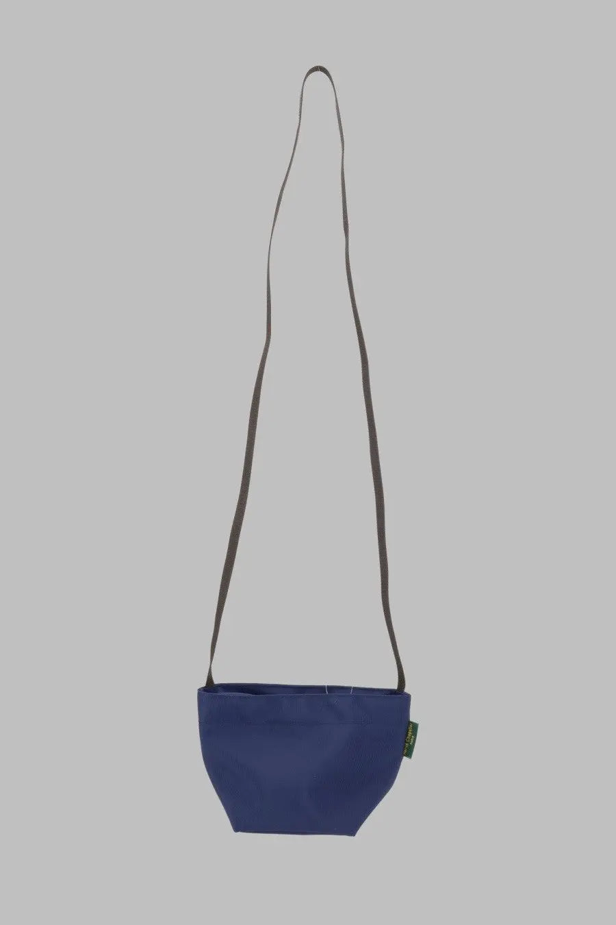 Herve chapelier women’s borsa tote mini quadrata blue fabric crossbody bag with long dark strap