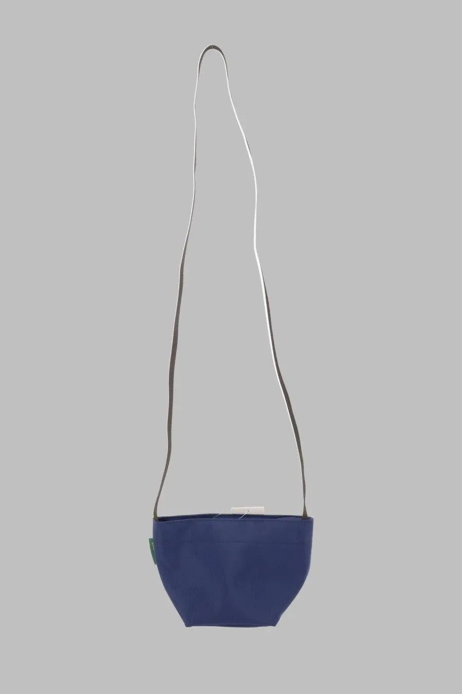 Navy blue Herve Chapelier women’s borsa tote mini quadrata crossbody bag with a long thin strap