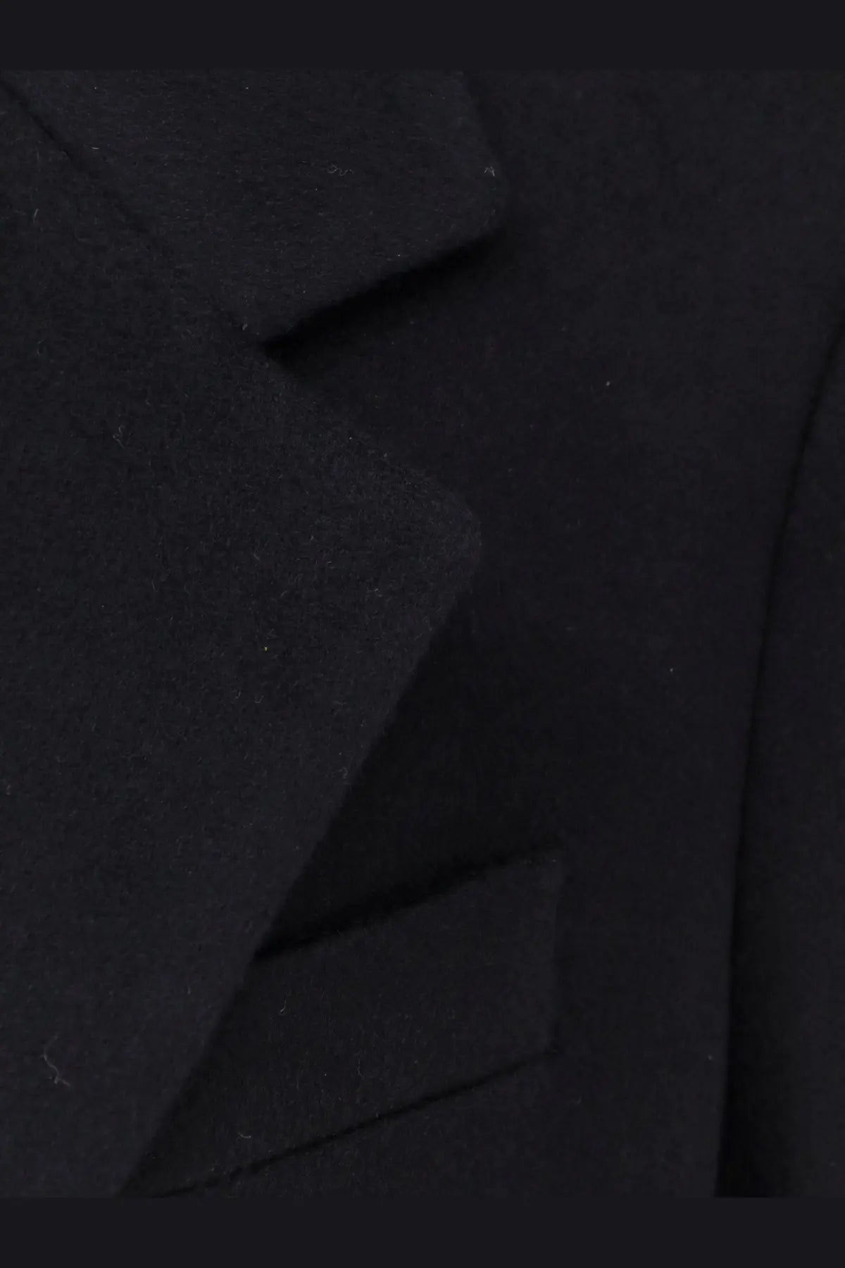 Black wool coat with structured lapels and classic tailored design from hevò mens cashmere coat blue collection